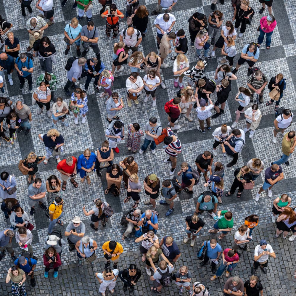 Crowds on the street